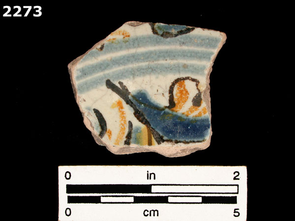 UNIDENTIFIED POLYCHROME MAJOLICA, IBERIAN specimen 2273 