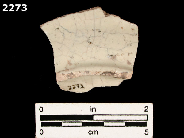 UNIDENTIFIED POLYCHROME MAJOLICA, IBERIAN specimen 2273 rear view