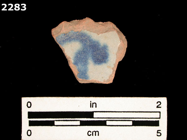 UNIDENTIFIED BLUE ON WHITE MAJOLICA, IBERIA specimen 2283 