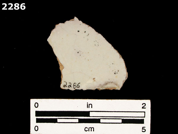 UNIDENTIFIED POLYCHROME MAJOLICA, MEXICO (19th CENTURY) specimen 2286 rear view