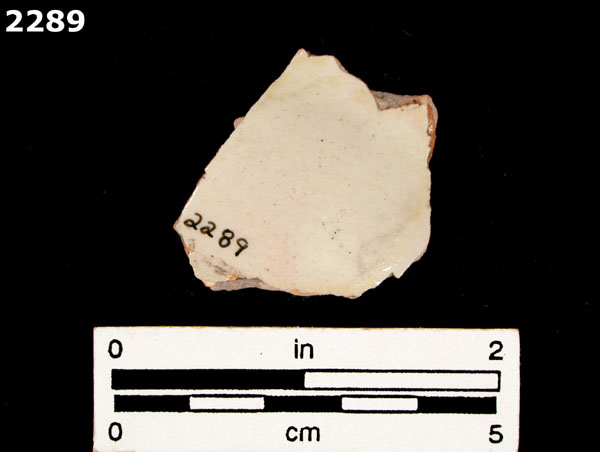 UNIDENTIFIED POLYCHROME MAJOLICA, MEXICO (19th CENTURY) specimen 2289 rear view