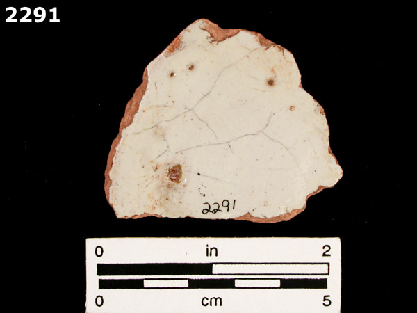 UNIDENTIFIED POLYCHROME MAJOLICA, MEXICO (19th CENTURY) specimen 2291 rear view