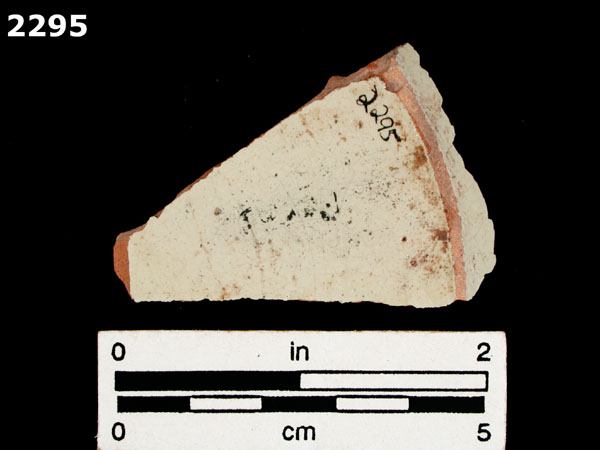 UNIDENTIFIED POLYCHROME MAJOLICA, MEXICO (19th CENTURY) specimen 2295 rear view