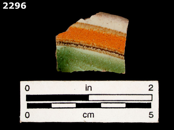 UNIDENTIFIED POLYCHROME MAJOLICA, PUEBLA TRADITION specimen 2296 front view