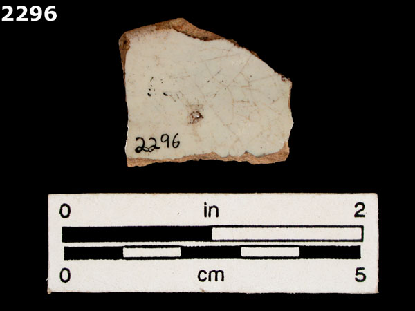 UNIDENTIFIED POLYCHROME MAJOLICA, PUEBLA TRADITION specimen 2296 rear view