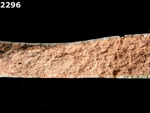 UNIDENTIFIED POLYCHROME MAJOLICA, PUEBLA TRADITION specimen 2296 side view