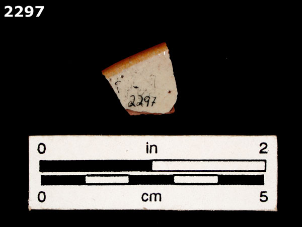 UNIDENTIFIED POLYCHROME MAJOLICA, MEXICO (19th CENTURY) specimen 2297 rear view