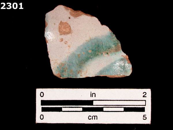 UNIDENTIFIED POLYCHROME MAJOLICA, IBERIAN specimen 2301 