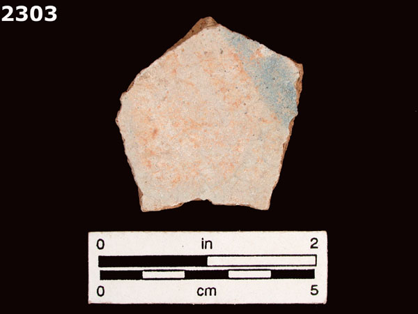 UNIDENTIFIED BLUE ON WHITE MAJOLICA, IBERIA specimen 2303 front view