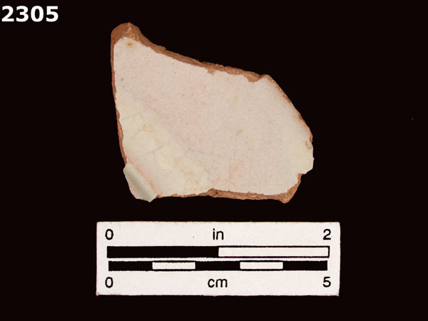 UNIDENTIFIED WHITE MAJOLICA, SPAIN specimen 2305 