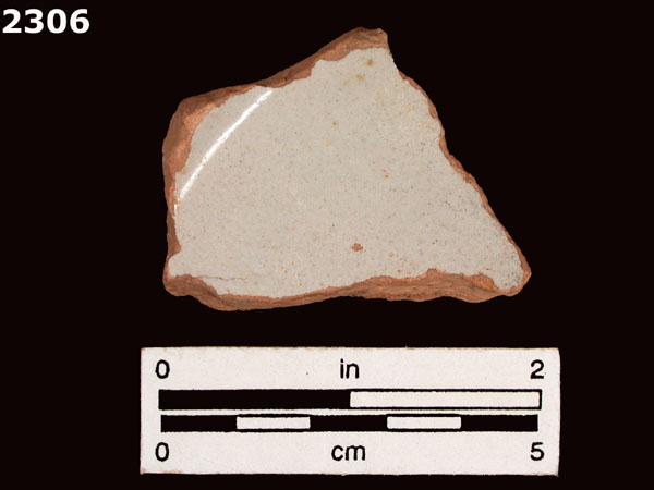 UNIDENTIFIED WHITE MAJOLICA, SPAIN specimen 2306 
