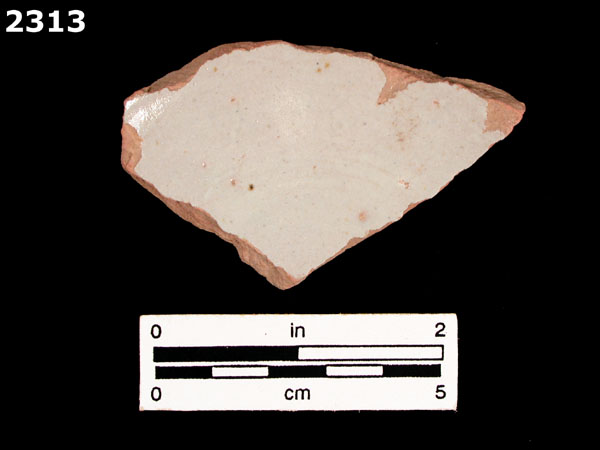UNIDENTIFIED WHITE MAJOLICA, SPAIN specimen 2313 