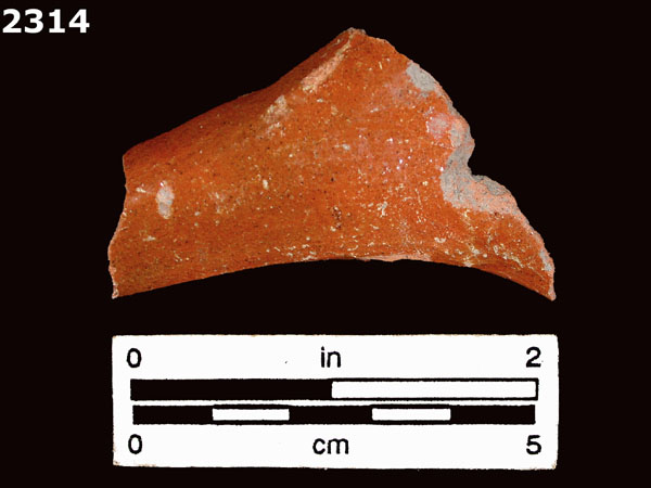 LEAD GLAZED COARSE EARTHENWARE specimen 2314 