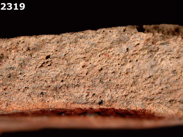 LEAD GLAZED COARSE EARTHENWARE specimen 2319 side view