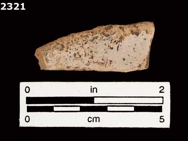 UNIDENTIFIED WHITE MAJOLICA, SPAIN specimen 2321 