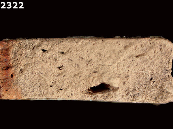 UNIDENTIFIED WHITE MAJOLICA, SPAIN specimen 2322 side view