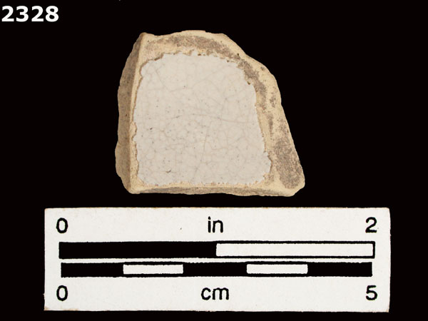 UNIDENTIFIED WHITE MAJOLICA, SPAIN specimen 2328 