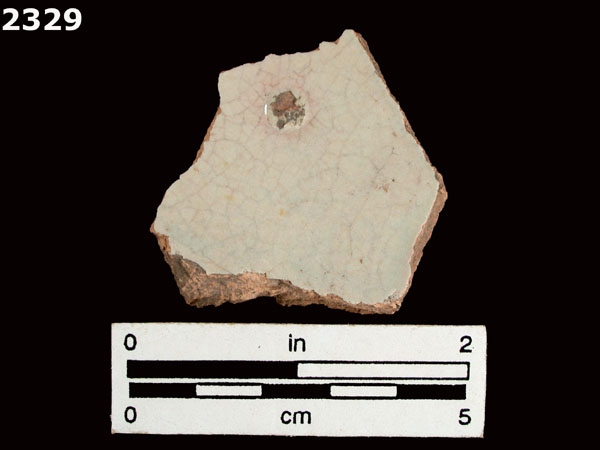 UNIDENTIFIED WHITE MAJOLICA, SPAIN specimen 2329 