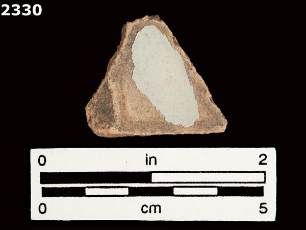 UNIDENTIFIED WHITE MAJOLICA, SPAIN specimen 2330 front view