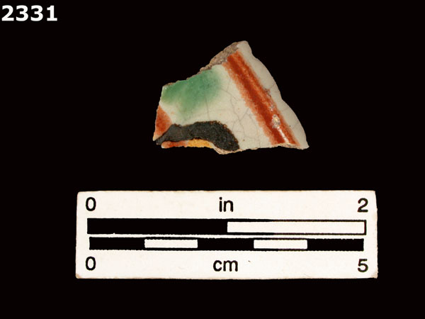 UNIDENTIFIED POLYCHROME MAJOLICA, MEXICO (19th CENTURY) specimen 2331 
