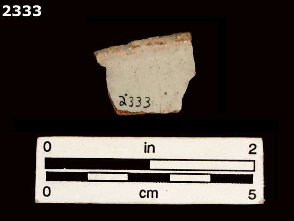 UNIDENTIFIED POLYCHROME MAJOLICA, MEXICO (19th CENTURY) specimen 2333 rear view