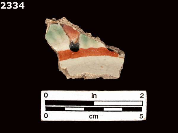 UNIDENTIFIED POLYCHROME MAJOLICA, MEXICO (19th CENTURY) specimen 2334 