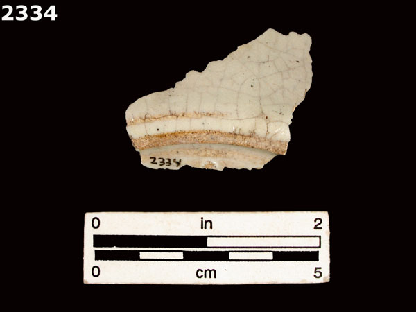 UNIDENTIFIED POLYCHROME MAJOLICA, MEXICO (19th CENTURY) specimen 2334 rear view