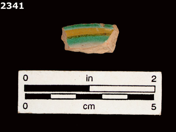 UNIDENTIFIED POLYCHROME MAJOLICA, IBERIAN specimen 2341 