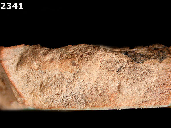 UNIDENTIFIED POLYCHROME MAJOLICA, IBERIAN specimen 2341 side view