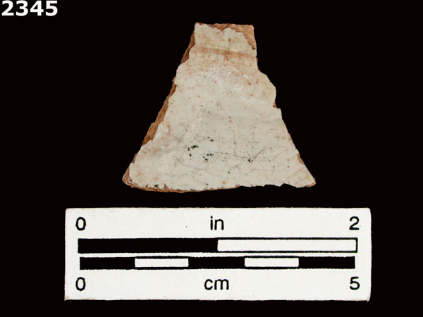 UNIDENTIFIED WHITE MAJOLICA, PUEBLA TRADITION specimen 2345 