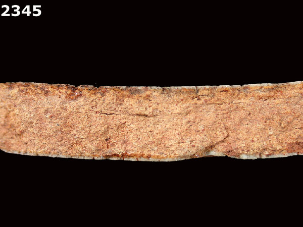 UNIDENTIFIED WHITE MAJOLICA, PUEBLA TRADITION specimen 2345 side view