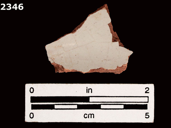 UNIDENTIFIED WHITE MAJOLICA, MEXICO CITY TRADITION specimen 2346 