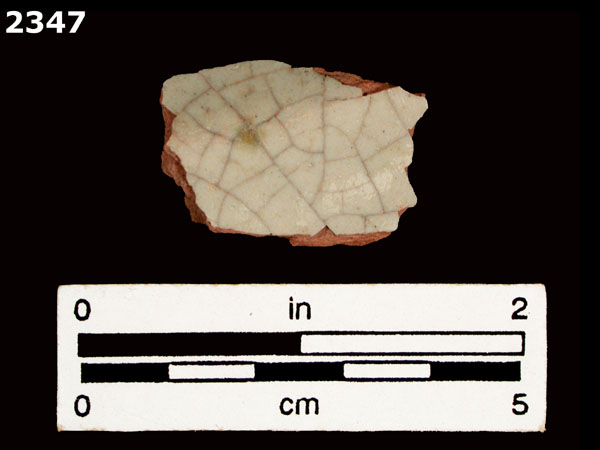 UNIDENTIFIED WHITE MAJOLICA, MEXICO CITY TRADITION specimen 2347 