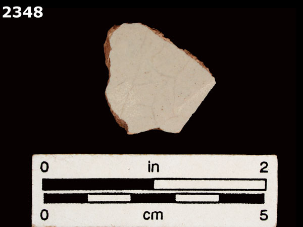 UNIDENTIFIED WHITE MAJOLICA, PUEBLA TRADITION specimen 2348 