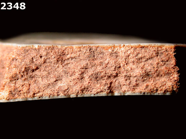 UNIDENTIFIED WHITE MAJOLICA, PUEBLA TRADITION specimen 2348 side view