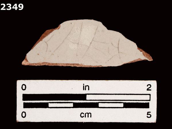 UNIDENTIFIED WHITE MAJOLICA, PUEBLA TRADITION specimen 2349 