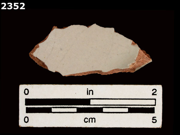 UNIDENTIFIED WHITE MAJOLICA, PUEBLA TRADITION specimen 2352 