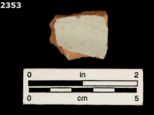 UNIDENTIFIED WHITE MAJOLICA, PUEBLA TRADITION specimen 2353 