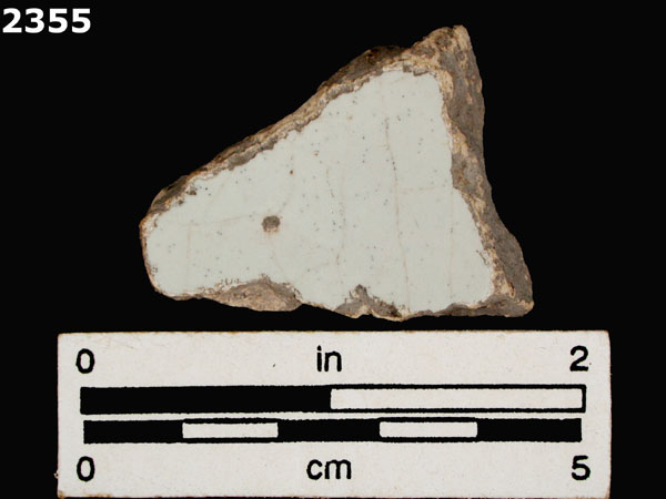 UNIDENTIFIED WHITE MAJOLICA, PUEBLA TRADITION specimen 2355 