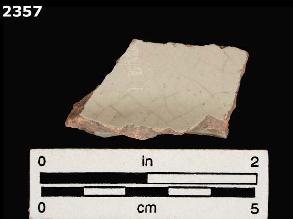 UNIDENTIFIED WHITE MAJOLICA, PUEBLA TRADITION specimen 2357 