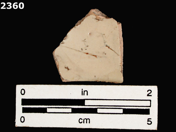 UNIDENTIFIED WHITE MAJOLICA, PUEBLA TRADITION specimen 2360 