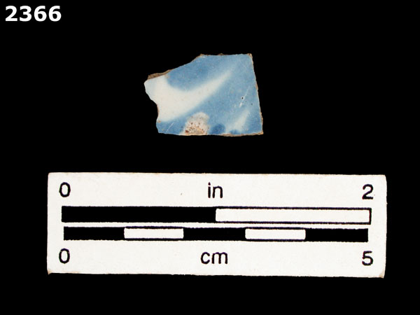 UNIDENTIFIED BLUE ON WHITE MAJOLICA, IBERIA specimen 2366 