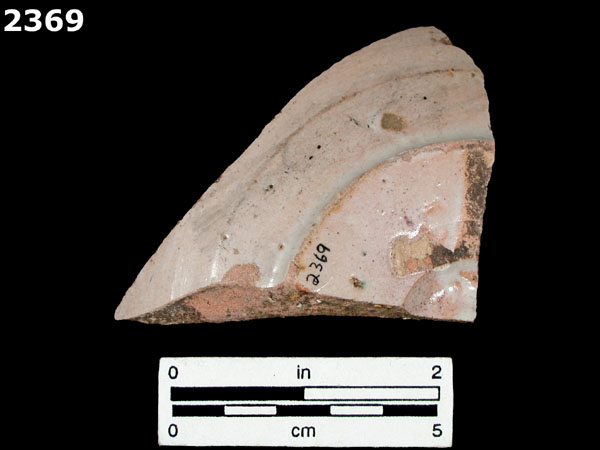 UNIDENTIFIED POLYCHROME MAJOLICA, IBERIAN specimen 2369 rear view