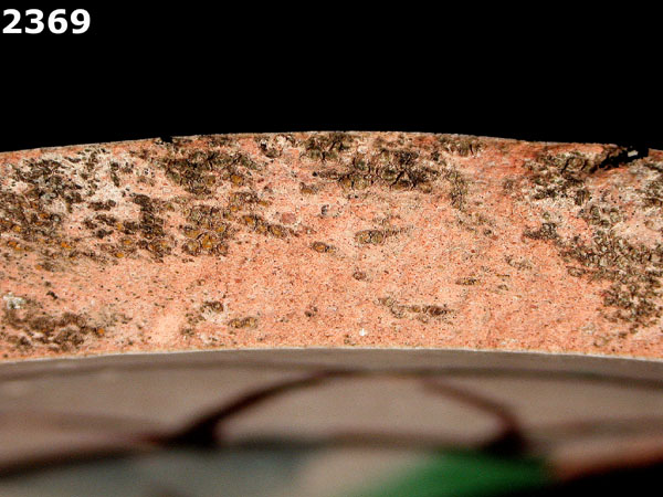 UNIDENTIFIED POLYCHROME MAJOLICA, IBERIAN specimen 2369 side view