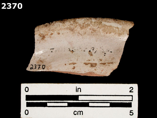 UNIDENTIFIED POLYCHROME MAJOLICA, IBERIAN specimen 2370 rear view
