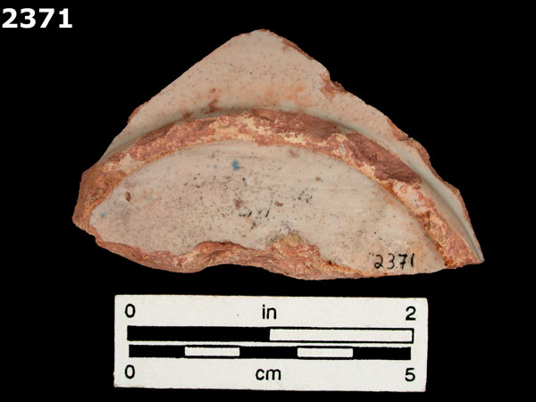 UNIDENTIFIED POLYCHROME MAJOLICA, IBERIAN specimen 2371 rear view