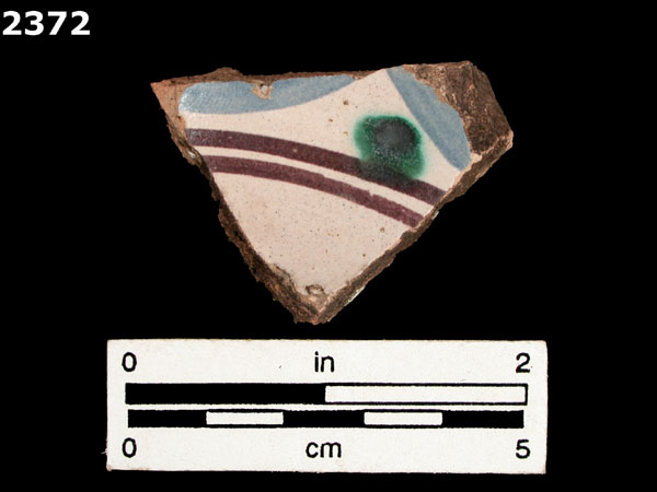 UNIDENTIFIED POLYCHROME MAJOLICA, IBERIAN specimen 2372 