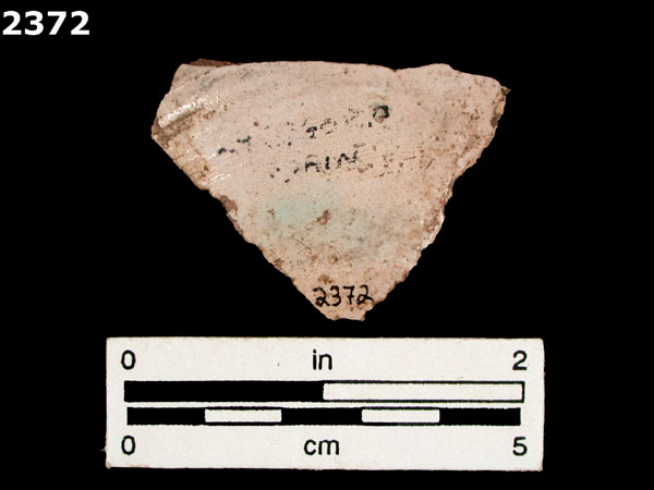UNIDENTIFIED POLYCHROME MAJOLICA, IBERIAN specimen 2372 rear view