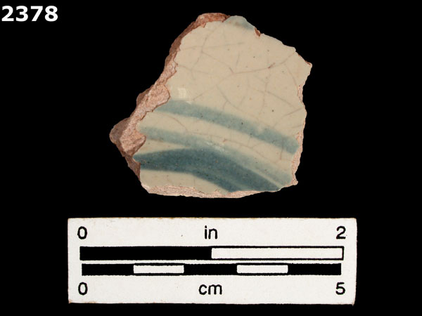 UNIDENTIFIED BLUE ON WHITE MAJOLICA, PUEBLA TRADITION specimen 2378 