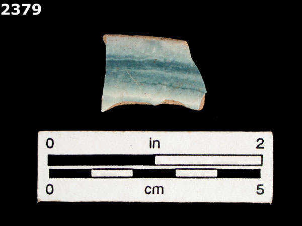 UNIDENTIFIED BLUE ON WHITE MAJOLICA, PUEBLA TRADITION specimen 2379 